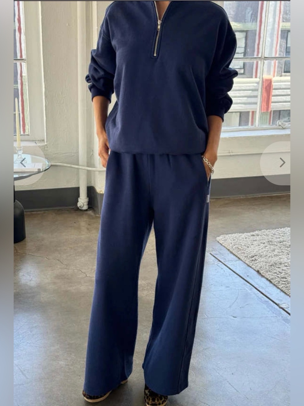 Le Bon Shoppe French Terry Breezy Pant Midnight Medium